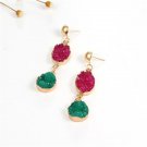 1pair Bohemia Earrings Handmade Resin Stone Earings For Wome E4R