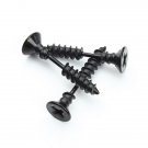 1pair Punk Fashion Gold Black Color Stainless Nail Screw Stu 2 E4R