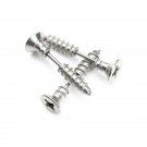1pair Punk Fashion Gold Black Color Stainless Nail Screw Stu E4R