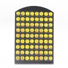 2018 Yeyulin Round Yellow Resin Cartoon Face Emoji Stud Earr 3 E4R