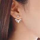 25 25mm Temperament Flowers White Crystal High End Earrings E4R