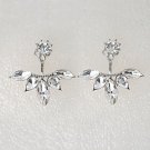 25 25mm Temperament Flowers White Crystal High End Earrings 2 E4R