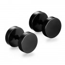 316l Stainless Steel Earrings Double Sided Round Bolt Stud E 2 E4R