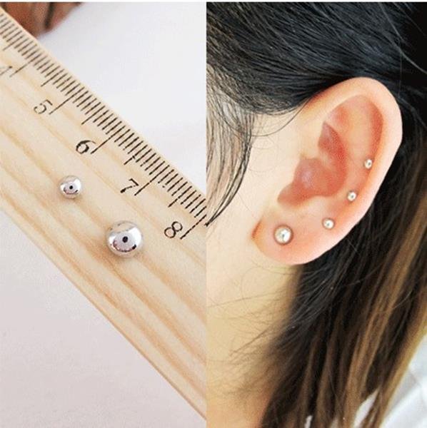 3mm 6 Mm Mini L No Pierced Magnet Stud Earring Magnetic Earr E4R