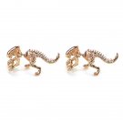 4 Colors Alien Earrings Dinosaur Earring Black Enamel Stud E 3 E4R