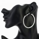 5 Size 30 70mm Big Circle Hoop Earrings Crystal Basketball W 2 E4R
