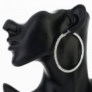 5 Size 30 70mm Big Circle Hoop Earrings Crystal Basketball W 3 E4R