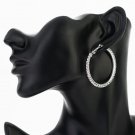 5 Size 30 70mm Big Circle Hoop Earrings Crystal Basketball W E4R