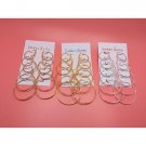 6 Pair Set Vintage Gold Silver Color Big Circle Earrings For E4R