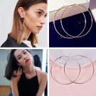 8cm 10cm Fashion Women Gold Silver Hyperbole Ear Metal Big C E4R