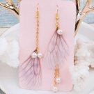 8seasons Handmade Organza Ethereal Butterfly Earrings Silver 2 E4R