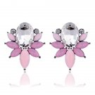 9 Colors New Crystal Opal Stone Stud Earrings Golden Fish De E4R