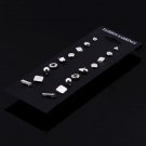 9 Pair Fashion Punk Accessories Rhodium Crystal Stud Earring E4R