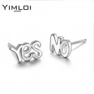 925 Sterling Sliver Prata Fashion Jewelry 2 Carat Silver Stu 2 E4R