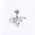 Aifeili Fashion Earing Big Crystal Silver Color Ear Jackets 2 E4R