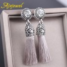 Ajojewel Antique Jewelry Round Crystal Silk Tassel Earrings 4 E4R