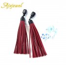 Ajojewel Trendy Vintage Black Glass Crystal Long Tassel Desi 2 E4R