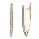 Amourjoux Romantic Full Zircon Champagne Gold Color Round Cl E4R