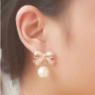 Anenjery High Quality Delicate Gold Color Pink Drops Of Oil E4R