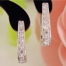 Atreus Silver Fantastic Cz Zircon Pretty Wedding Hoop Earrin 2 E4R