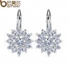 Bamoer 3 Colors Luxury Gold Color Flower Stud Earrings With 5 E4R