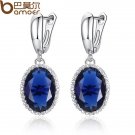 Bamoer Luxury Big Green Stone Drop Earrings For Women Earrin 4 E4R