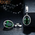 Bamoer Luxury Big Green Stone Drop Earrings For Women Earrin E4R