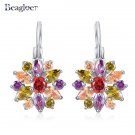 Beagloer Exquisite Flower Design Stud Earrings Top Quality A 2 E4R
