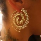 Beautyway Ethnic Personality Round Spiral Drop Earrings Exag E4R