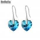 Bebella Crystal Heart Pendant Eardrop Earrings Made With Cry 4 E4R