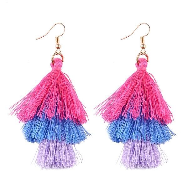 Best Lady Fringed Cheap Statement Tassel Earrings Goof Quali 2 E4R