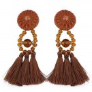Best Lady New Arrival Beads Long Big Earrings Tassel We 3 E4R