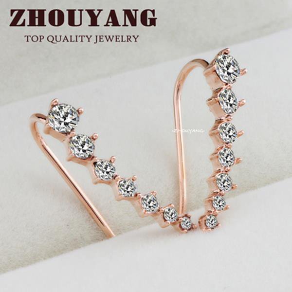 Big Dipper Four Prong Setting 7pcs Cz Rose Gold Color Ear Ho 2 E4R
