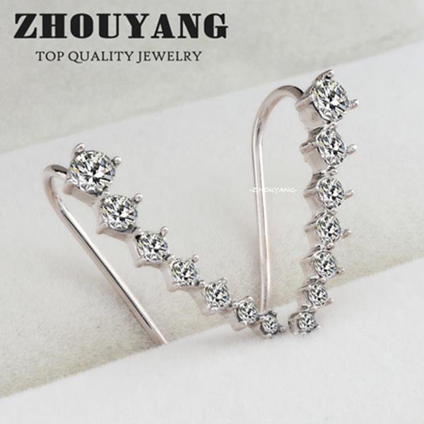 Big Dipper Four Prong Setting 7pcs Cz Rose Gold Color Ear Ho E4R