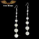 Big Long Earrings Pearl Earrings From India Bohemian Silver 2 E4R