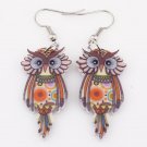 Bonsny Drop Owl Earrings Acrylic Long Big Dangle Earrings 20 2 E4R