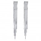 Brand New Gold Color Long Crystal Tassel Dangle Earring E4R