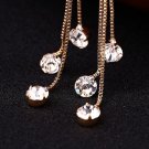 Brief Personality Tassel Long Design Sparkling Crystal Earri 2 E4R