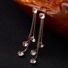 Brief Personality Tassel Long Design Sparkling Crystal Earri E4R