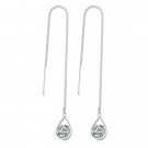 Crystal Water Drop Earrings For Women Wedding Punk Star E4R