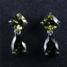 Cute Olive Green Zircon Dangle Earrings For Women Wedding Pa E4R
