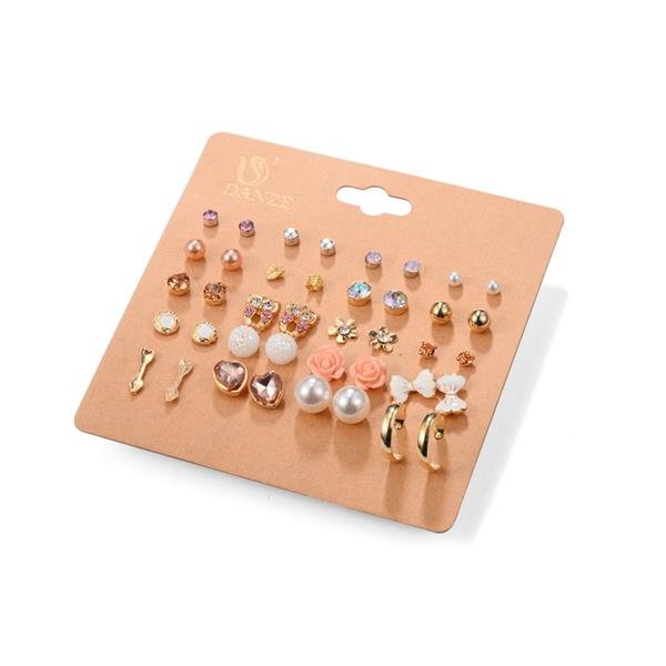 Danze Classic 20 Pairs Set Rhinestone Crystal Simulated Pear 2 E4R