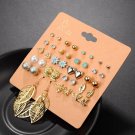 Danze Punk 20 Pairs Pack Set Brincos Mixed Stud Earrings For E4R
