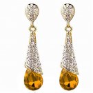 Dlshtmb Austrian Long Blue Crystal Earrings Colorful Fancy W 2 E4R