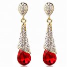 Dlshtmb Austrian Long Blue Crystal Earrings Colorful Fancy W 3 E4R