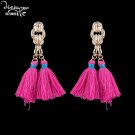 Dvacaman Brand Bohemian Colorful Tassel Earrings Women E4R
