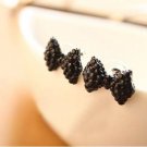 E017 New Hot Fashion Simple Vintage Metal Black Butterfly Bo E4R