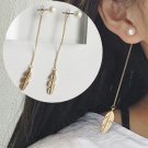 Ek287 European Fashion Boucle D Oreille Leaf Feather Simulat E4R