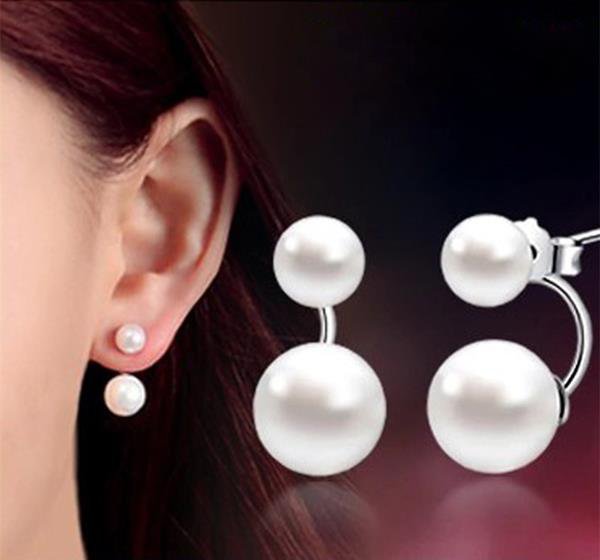 Ek389 Pendientes New Two Wear Ways Brinco Boucle Bijoux 2 E4R