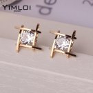 Elegant And Charming Black Rhinestone Full Crystals Square S E4R